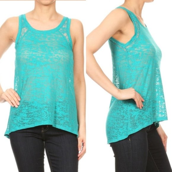 🎀🎀BASIC BURNOUT RACERBACK TANK TOP - Picture 7 of 8